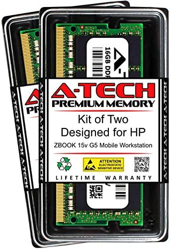 A-Tech 32GB זיכרון RAM עבור HP Zbook 15V G5 תחנת עבודה ניידת | DDR4 2666MHz SODIMM PC4-21300 ערכת